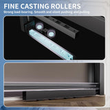 TALNAROV Glass Door with Bottom Seal Strip, 36 Inch Clear PVC Seal Strips for 3/8"(10mm) Thick Glass Door, 1 PCS x 36"