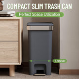 2 Pack Bathroom Garbage Can with Lid, 2.6 Gallon /10 Liter Small Trash Can