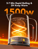 Smart Kettle Temperature Control 1.7L, 1500w WiFi Tea Kettle Electric with LED Indicator Lights GoveeLife