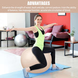 Leyndo 4 Pcs 26 Inch Yoga Exercise Ball Pilates Pregnancy Birthing Fitness Ball with Quick Pump Anti Burst for Improved Posture, Balance, Yoga, Pilates, Training (Nude)