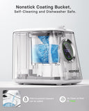 1 Gallon Eectric Kitchen Composter, Smart Mill Food Recycler with Large Touch Screen, Compost Bin Indoor with 4 Sharktooth Blades, 0.5kWh Per Cycle Energy-efficient, Odorless, Low Noise, Auto-Cleaning