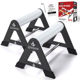 Push Up Bar - Heavy-Duty Stainless Steel Pushup Stands with Non-Slip Base, 500LB Capacity, Portable Home Gym Equipment, White