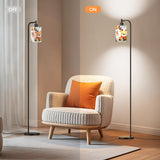 SIBRILLE Kids Floor Lamp with Linen Shade, Dimmable Tall Standing Lamp with Remote Control & 3 Color Temperatures, Modern Floor Lamps for Living Room Bedroom Kids Room, 9W LED Bulb Included