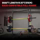 PAPABABE Barbell, 7ft Olympic Barbell 45lb, 30mm Green Chrome Grip & Black 2-Inch Sleeves, Hybrid Needle Bearings + Bushings, 190,000 PSI Steel, 1000lbs Home Gym Bar for Men (Green/Black)