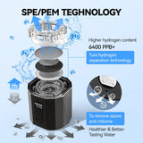 MOVOCA Upgrade Hydrogen Water Bottle, Up to 6400PPB Hydrogen Water Generator -SPE PEM Tech, 7OZ Food-Grade PC Hydro Water Machine, Health Care Gifts for Husband, Wife, Family, Friends, Travel