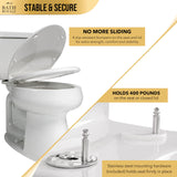 Bath Royale Toilet Seat Upgrade Round BR500-02 Heavy Duty Quiet Close, Durable, Stain-Resistant and Easy to Clean, Fits All Toilet Brands, Executive Series - Almond/Bone