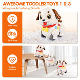 LUDILO Learning Toys for 1 Year Old Boy Girl Gifts: Pull Along Crawling Toy Musical Puppy 6 7 8 9 10 12 18 Month Old Baby Toy 1st Birthday Gifts for Boys Girls Toddler Infant Baby Toys 6-12-18 Months