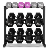 Dumbbell Rack, Hold Up to 1100LBS, Heavy Duty Weight Storage Rack with Adjustable Width, Non-Slip & Floor-Friendly, Home Gym Organizer for Strength Training Equipment