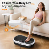 HTM Vibration Plate Exercise Machine - 300 lbs Weight Capacity, 120 Speed Levels, 9 Workout Modes for Home Fitness, Muscle Toning