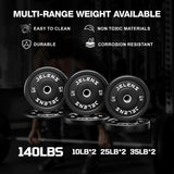 JELENS HM01 Home Gym System, 150LB Weight Stack Smith Machine with LAT Pull-Down & Leg Press, All-in-One Strength Training Equipment, Workout Station for Workout (Black, 140LBS Black Weights Package)