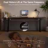 Standing Desk, 71x32 Inches Rectangle Stand Up Desk with 4 Legs, Dual Motor and Memory Controller