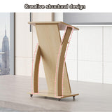 Portable Wood Lectern on Wheels - Solid Wood Podium for Church, Conference Room, Welcome Table, Event Hosting, Presentat nd, Adjuble Height, Professal Design