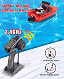 ARRIS Fast RC Jet Boat with Self-Righting, 2 Batteries High Speed Water Jet Pump, Weedless Safe Design for Pool Lakes Shallow Water, 2.4Ghz Waterproof Sport Jet Boat for Adults Gifts
