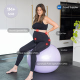 BABYGO Birthing Ball - Pregnancy Yoga Labor & Exercise Ball & Book Set Trimester Targeting, Maternity Physio, Birth & Recovery Plan Included Anti Burst Eco Friendly (Lavender, 75cm - Electric)