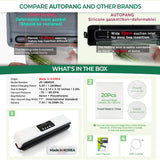 AUTOPANG Automatic Vacuum Sealer Machine, Cordless Food Preserver with 85Kpa Suction & Pulse Mode, Durable Silicone Chamber, Includes 20 Exclusive Sealer Bags