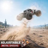 Womaqu RC Cars 1:14 4WD Off-Road RC Monster Truck High Speed 40 km/h, 4x4 Remote Control Car with 2 Rechargeable 1300mAh Batteries and 2 Sets of Tires for Adults & Boys