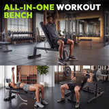 HANDBODE Adjustable Weight Bench for Full Body Workout, 1300 lb Weight Capacity Bench Press Bench of Home Gym Strength Training, Incline Upright Flat Utility Workout Bench with Fast Adjustment, Black