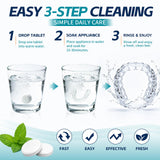 Prism Smile Retainer Cleaning Tablets, Mint Fresh, 90 Count, Deep Clean for Retainers, Aligners, Night Guards and Whitening Trays, Freshens and Removes Everyday Build-Up