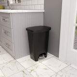 Glad 3 Pack Premium 13 Gal Trash Can, Plastic Kitchen Waste Bin with Odor Protection of Lid