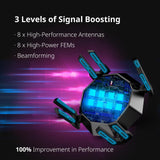 Reyee AX6000 WiFi 6 Router, Wireless 8-Stream Gaming Router, 8 FEMs, 2.5G WAN,2.0 GHz Quad-Core CPU, WPA3, Smart VPN for Large Home (RG-E6) Reyee