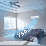 Manastin 12000BTU Mini Split Air Conditioner & Heater with Inverter, 19 SEER2 230𝐕 Energy Saving AC Unit Cools Rooms up to 750 Sq. Ft, Complete Installation Kit