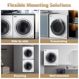 CTT Portable Clothes Dryers for Apartment 1500W, 3.5 cu.ft Compact Dryer for Laundry with 4 Drying Mode, 110V Dryer Machine with Stainless Steel Tub, Overheat Protection