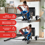 Finer Form Multi-Functional Weight Bench for Full All-in-One Body Workout – Versatile Adjustable Workout Bench for Home Gym. Fitness equipment perfect for Back HyperExtension, Bench Press, Roman Chair Exercise, Sit up. Adjusts to Decline or Flat Bench. FF Finer Form