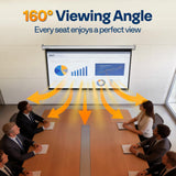 VIVOHOME 80 Inch 16:9 Pull Down Projector Screen, HD 4K Retractable Movie Screen for Indoor Home Theater and Office, Manual Projection Screen with Auto Locking (70Wx40H Inch Display Area)