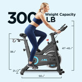 JLL Magnetic Exercise Bike - Indoor Stationary Cycling Bike with Free Fitness App, Adjustable 4-Way Seat & Handlebars, Comfortable Seat, Low Noise Indoor Cycling Bike for Home Gym