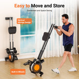 Dripex Rowing Machines for Home Use, Rowing Machine Max 350 LBS, Magnetic Rower with 16 Levels of Workout Resistance, Dual Slide Rail, Bluetooth App Supported, LCD Monitor,Row Machine for Gym Exercise Dripex