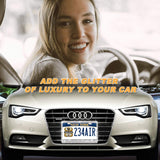 Lord Eagle License Plate Frame for Women, 2 Pack Rhinestone License Plate Frames with GiftBox and 7 Shiny Crystal Rows,Over 1050 pcs 14 Facets SS16 Finest Handcrafted Luxury