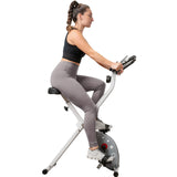 Sunny Health & Fitness Comfort XL Ultra Cushioned Seat Folding Exercise Bike with Device Holder, Gray - SF-B2989 Sunny Health & Fitness