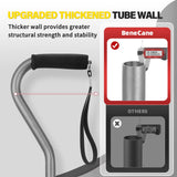 BeneCane Walking Cane Adjustable Cane with Offset Soft Cushioned Handle for Men & Women Lightweight Comfortable Extra Stability Base Mobility Aid for Men Women and Seniors