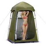 Vidalido Outdoor Camping Shower Tent Easy Setup Privacy Changing Room Portable Camp Shower Tents for Camping with Floor, Waterproof Privacy Shelters Toilet Tent (Army Green)