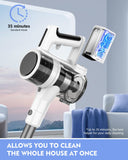 Comvtu Cordless Vacuums, 80,000PRM Powerful Motor Vacuum Cleaner and 2200mAH Rechargeable Battery up to 35 Mins Worktime, 2 Adjustable Modes, Detachable Parts, Wireless Stick Vacuum (Mist White)