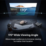 Valerion 100-inch Fixed Frame Projector Screen, 1.3 dB Gain, 80% PQE, 4K/8K Ultra HD, 3D Wall Mount Projector Screen, Works with Long Throw, Short Throw & Ultra Short Throw Projectors