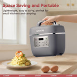 CARORI Electric Pressure Cooker 3QT, 8-Function Compact Multi-Cooker with Ceramic Nonstick Pot for Saute, Pressure Cook, Slow Cook, Meat Stew, Rice, Delay Start, Keep Warm, Safe Venting, Gray