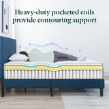 Zinus 13 Inch Queen Cool Support Hybrid Mattress, Medium Firm Feel