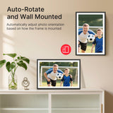 Frameo 10.1" Digital Picture Frame, Smart WiFi Digital Photo Frame with 1280x800 HD IPS Touch Screen 32GB Storage Auto-Rotate Wall Mounted, Share Photos/Videos from Phone Anywhere(Black&White)