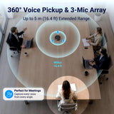 N newline Conference Speaker and Microphone, 3-Mic 360° Pickup, AI 3A DSP