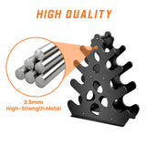 JOSMIMIC Coral-Inspired Dumbbell Rack Stand, 4 Tier A-Frame Design Weight Rack with Handle, Compact & Space-Saving Dumbbell Holder for Home Gym (Dumbbells Not Included) Josmimic