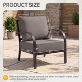 Outdoor Furniture Cushions, 6 inch Thick Seat Cushions for Outdoor Furniture, Waterproof 22x24 Patio Couch Cushions, Replacement Chair/Sofa Cushion, Include 4 Back & 4 Seat Cushion, Thick/Gray