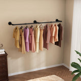 Clothes Rack Wall Mounted, 60in Industrial Pipe Wall Mount Clothing Rack, 1 Pack UlSpeed