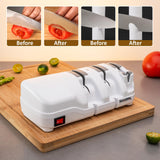 SHARPAL 198H Electric Knife Sharpener - 3 Stage Professional Knife Sharpening System with Diamond Wheels, Suit for Double-Beveled Straight Edge & Serrated Knives, Premium Fathers Day Gift