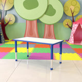 Flash Furniture Kids 47.25x23.6 in Activity Table, Blue/Gray, 6-Pack