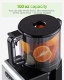 TUUMIIST Cold Press Juicer Machines 6.5'' Large Feed Chute for Whole Fruits & Vegetables, High Juice Yield, Easy to Clean
