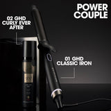 ghd Chronos Curve Classic Curling Iron, 1 Inch Barrel, Professional Curling Wand, Defined Waves, HD Frizz-Free Curls, 365°F Temperature, Black