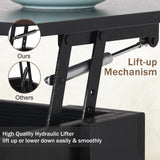 Lift Top Coffee Table for Living Room, Wooden Coffee Table with Storage Shelf/Hidden Compartment, Modern Coffee Table Center Table Tea Table Reception Room/Office/Living Room Furniture, Black