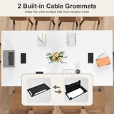Tangkula 8 FT Conference Table, 95" x 48" Rectangle Office Computer Desk with Heavy-Duty Metal Frame