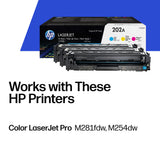 Magenta, Yellow Toner Cartridges Printers (3-Pack) | Works with Color LaserJet Pro M254, Color LaserJet Pro MFP M281 Series